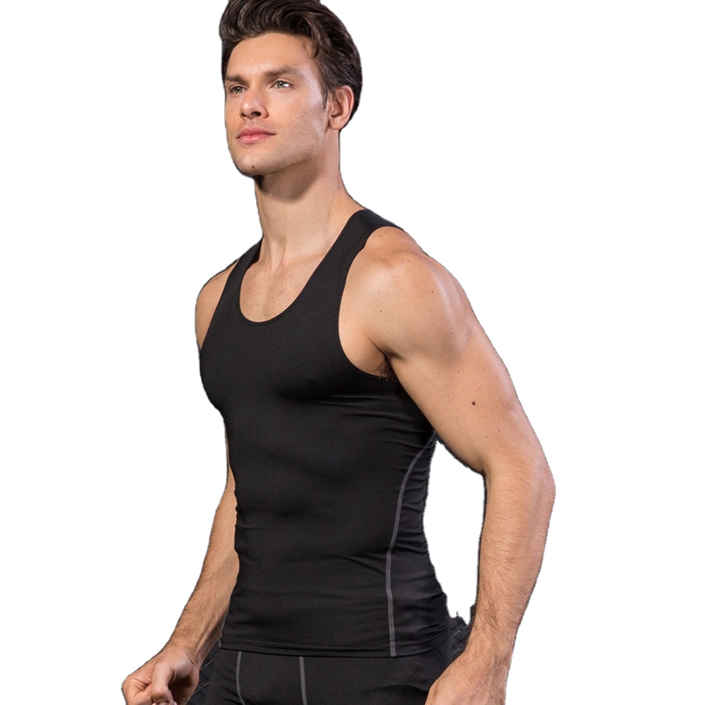 2021 New Compression Tights Gym Tank Tops Quick Dry Sleeveless Sports Shirt Men Fitness Clothing Summer Cool Men's Running Vest