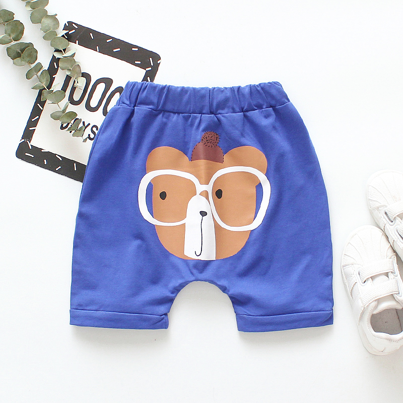 Wholesale summer cartoon print boutique baby boy shorts on sale