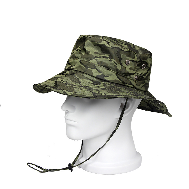 Кепка Sombrero Pescador для кемпинга, рыбалки, сафари, шляпа от солнца, Тактическая Военная камуфляжная Панама на заказ с ремешком