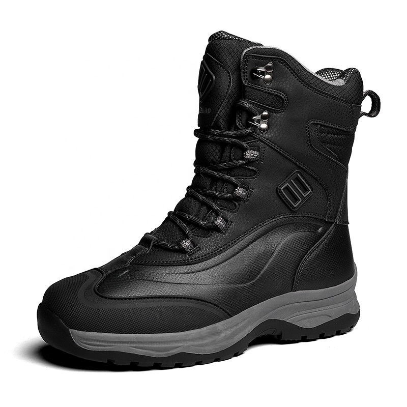Winter snow boots for men with plush, warm thick snow boots, outdoor cotton boots