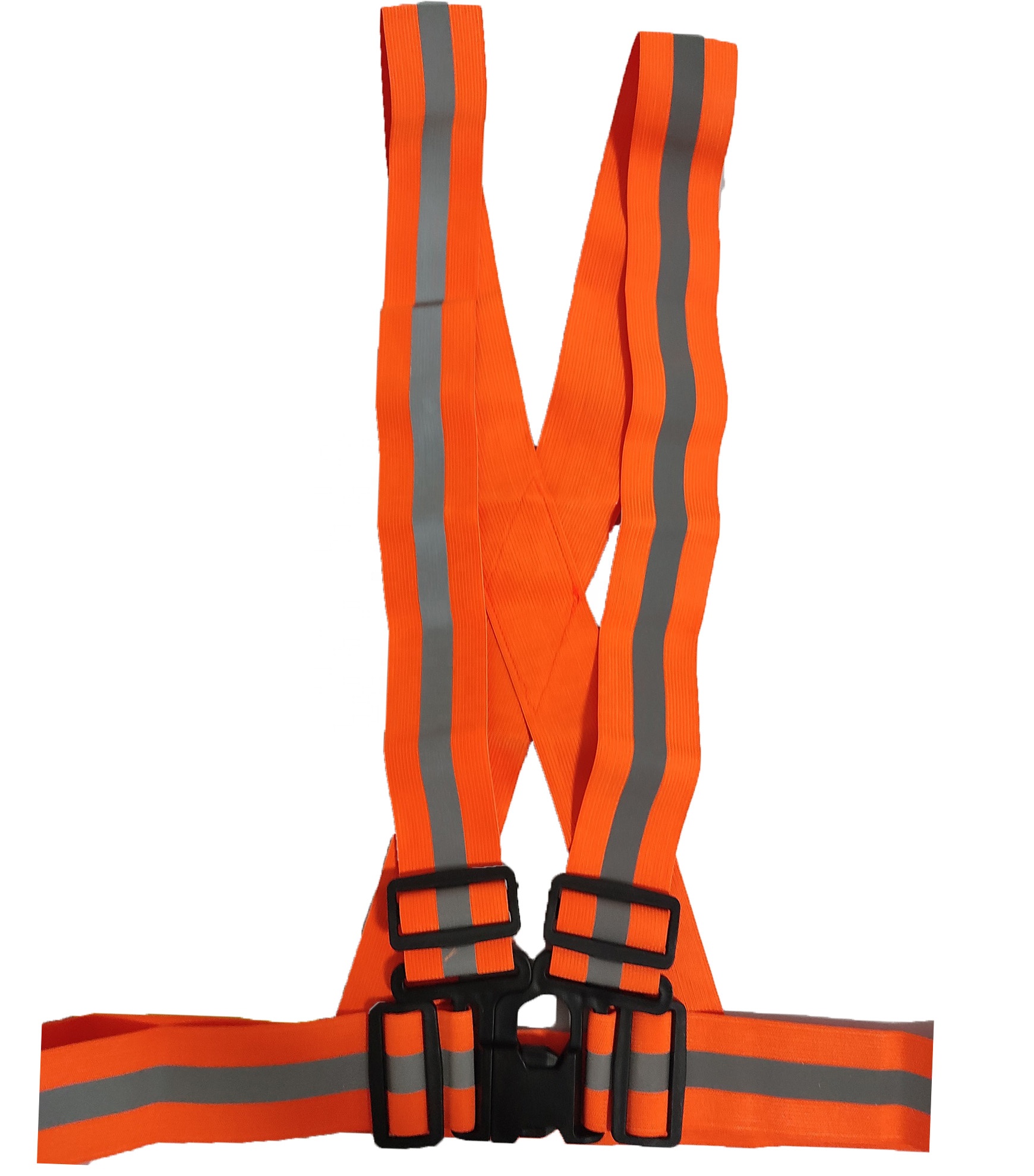 Orange High Visibility Elastic Reflective safety belt.