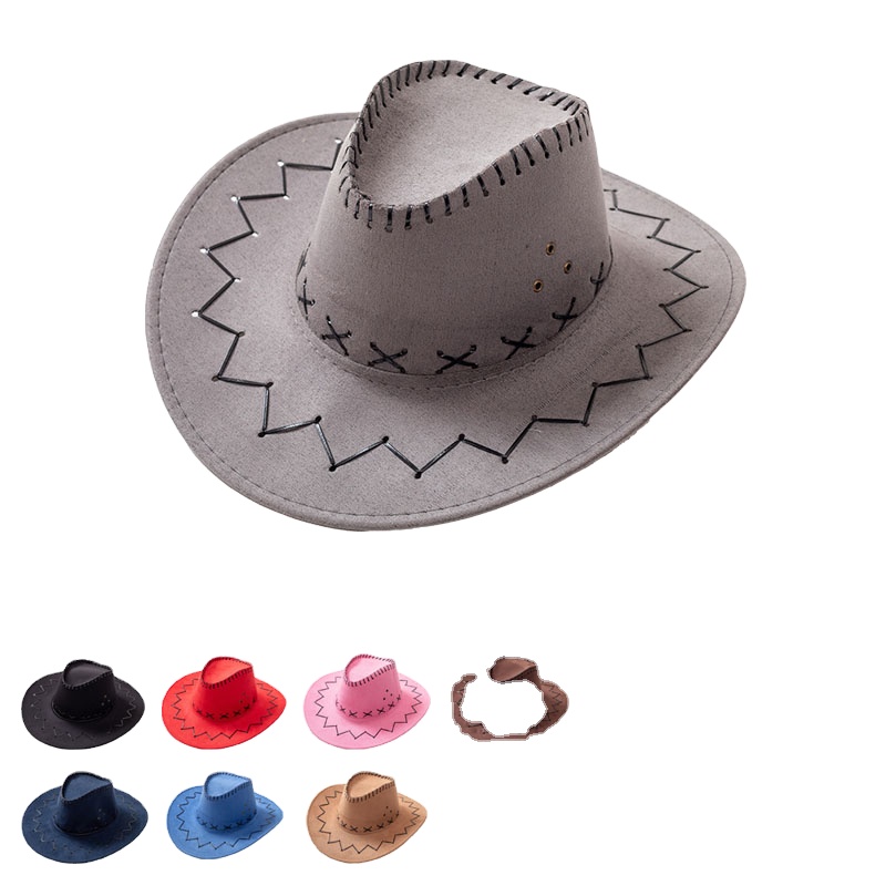 Western Cowboy Hat for Men Women Kids Fedora White Pink Summer Wide Brim Beach Travel HAT Outdoor Wide Brim Faux Leather Black