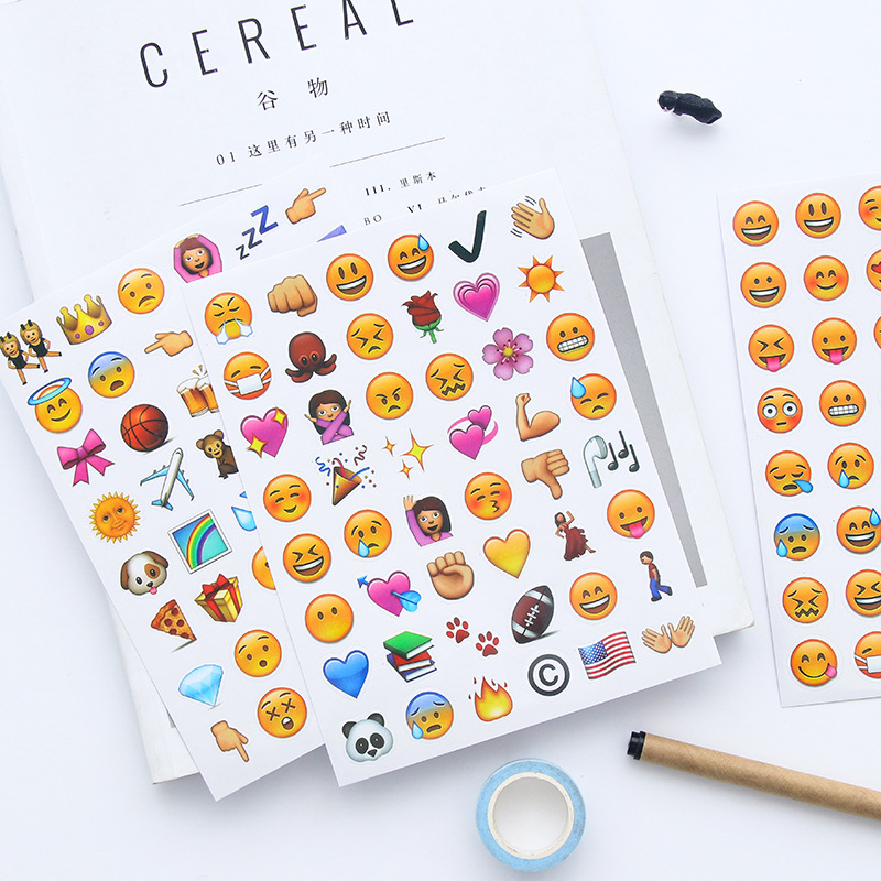 Fashion Custom Printing Kids Anime Cartoon Smiley Face Adhesive Paper Label for School Teacher Rewards Kids Smile Sticker