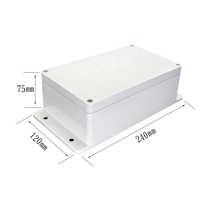 Custom ABS Waterproof Enclosure Switch Case outdoor IP65 light grey weather proof Plastic Junction Box 75*120*240