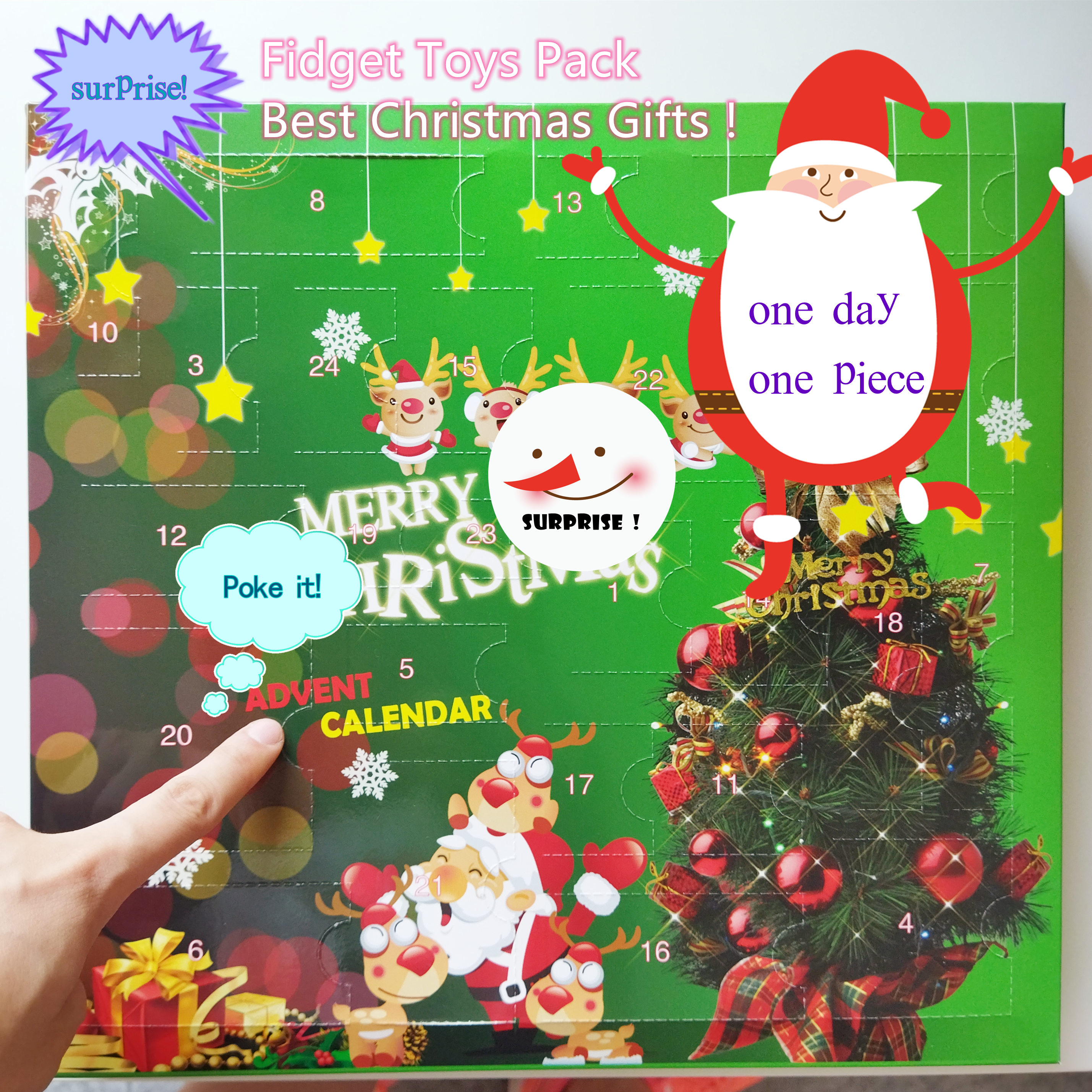 Christmas Toys Pack Fidget toy combination for Stress Relief Press Release Advent Calendar Christmas Gifts