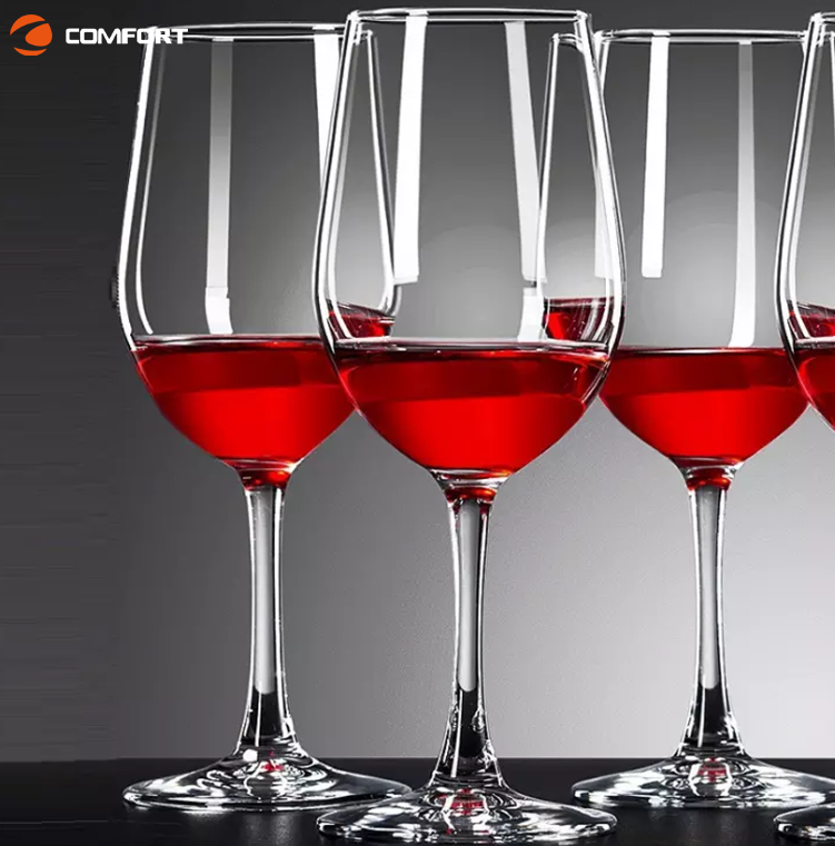 Wholesale High quality plastic luxury modern pink clear wine glasses set of 6 or 2