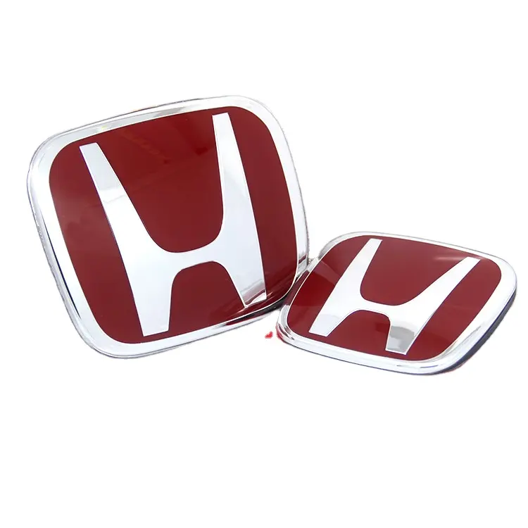 Suitable for Honda H badge front bumper grille rear trunks logo Letter red black chrome for Civic fit jazz city