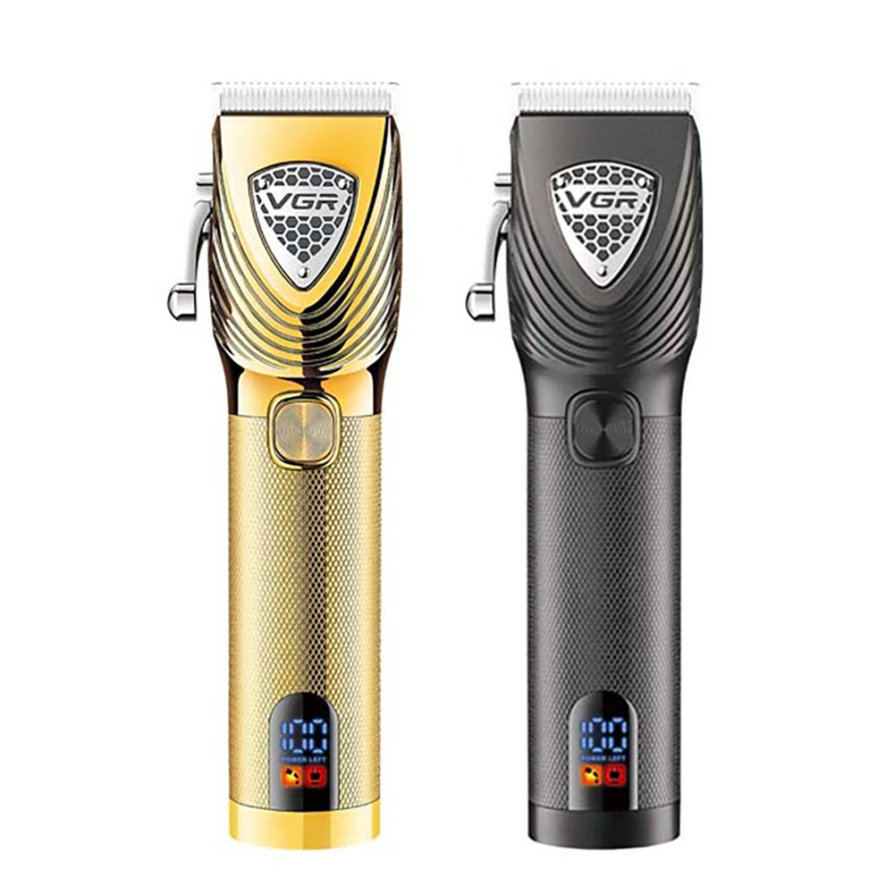 VGR Gold Professional Hair Cutting With 300 Minutes Runtime & LCD Display Cordless Hair Trimmers Men For Barbers And Stylists