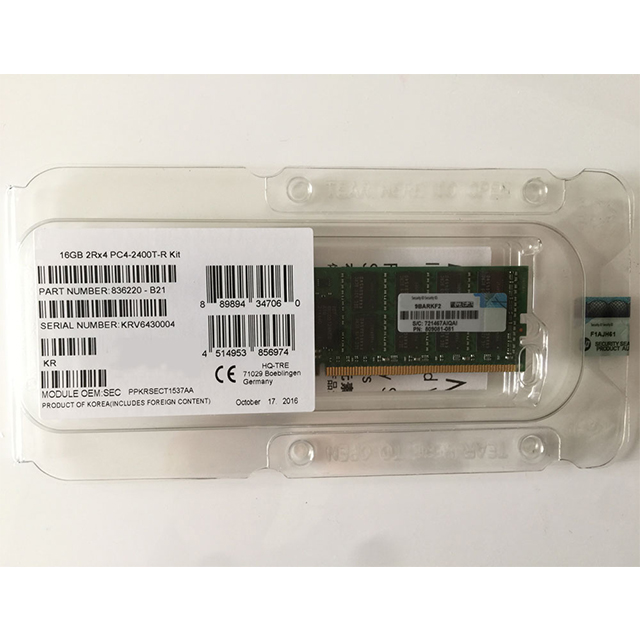 836220-B21 HPE 16 Гб 2rx4 PC4-2400T-R Память RAM комплект DDR4 2400 МГц CN;BEI сервера наличии кода коррекции ошибок