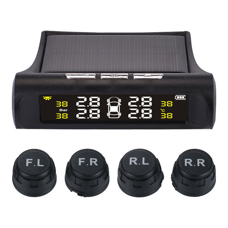 Система контроля давления в шинах, TPMS прибор для контроля давления в шинах на солнечной батарее, с цифровым ЖК-дисплеем