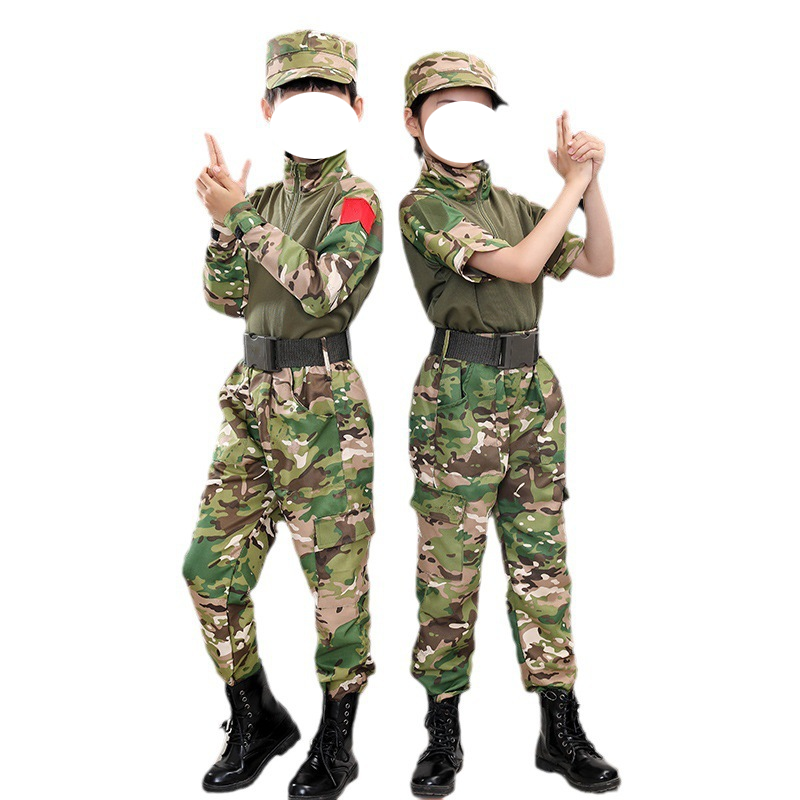 Wholesale Military Role Play Kid Army Costume Army Soldier Camouflage Uniform for Kids Graduation Halloween Party Costumes