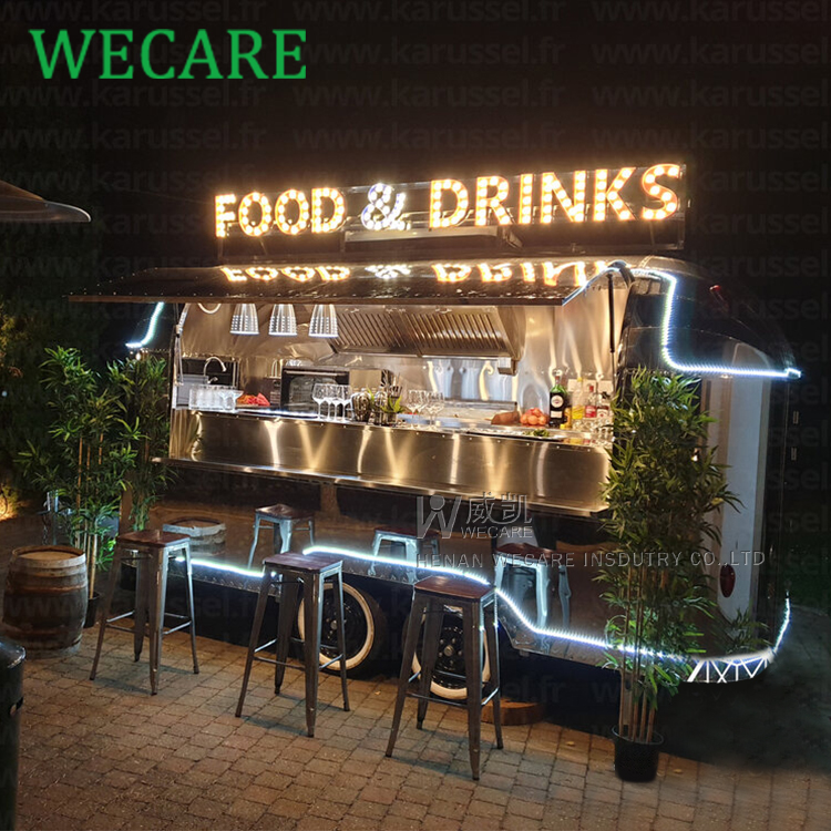 Wecare на заказ airstream мобильный грузовик для еды/тележки для еды мобильные трейлеры/грузовик для общественного питания для продажи