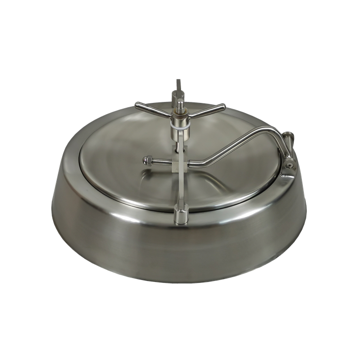 Stainless steel bell mouth manhole sanitary oval manhole cover food equipment inspection hole dairy processing equipment