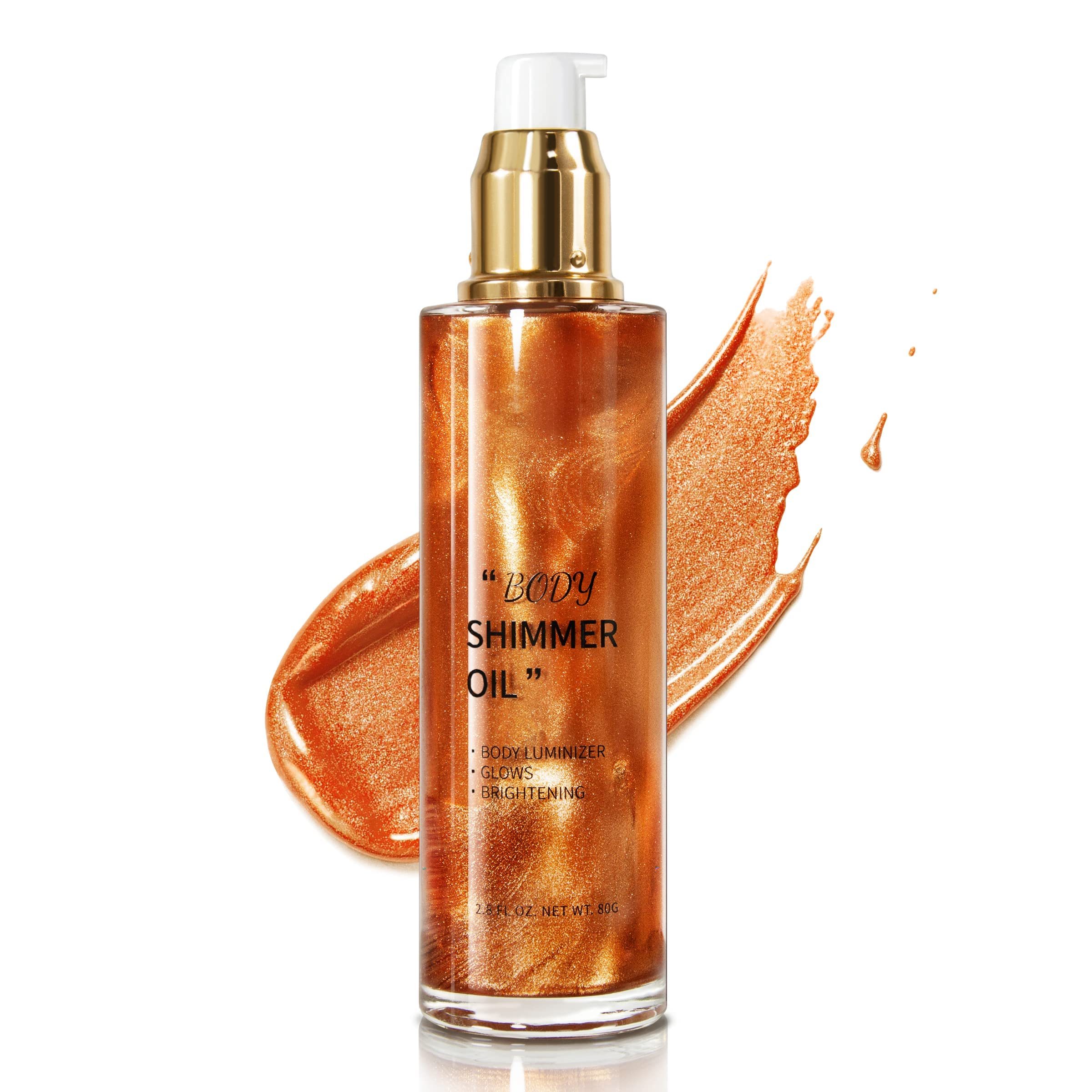 New Arrival Private Label Glitter Spray Body Shimmer Oil Liquid Highlighter Waterproof Face Body Shimmer Sunscreen Tanning Oil
