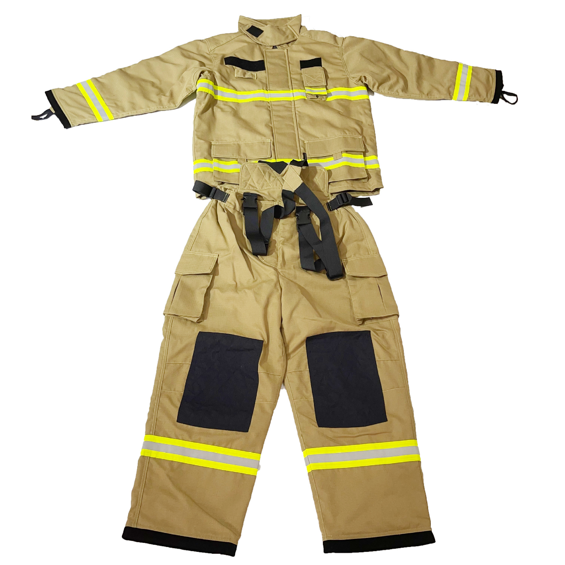 En469 Gold Pbi Firefighting Suit Firefighter Uniform Fireproof Clothing