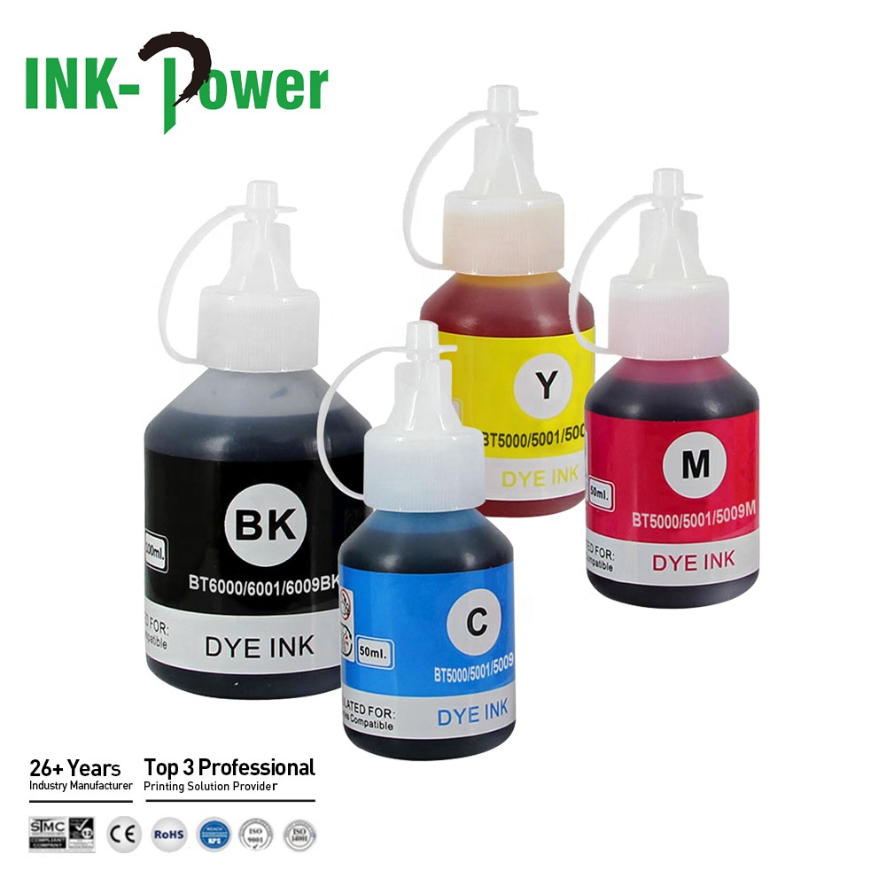 INK-мощность BTD60 BT6000 BT5000 Премиум Универсальный цветный Совместимость объем бутылки на водной основе пополнения чернил для Brother DCP-T300