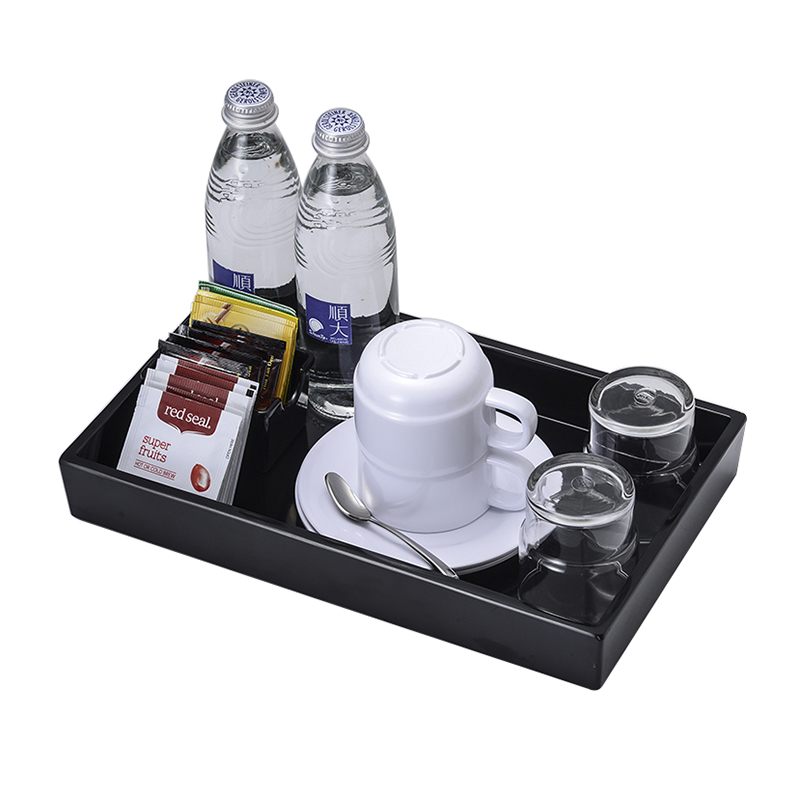 Manufacturer Custom Melamine Bathroom Accessory Towel Tray Hotel Room Guest Service Tray