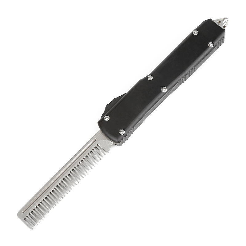 high quality wholesale creative unique folding metal hairbrush comb with glass breaker for pet or emergency