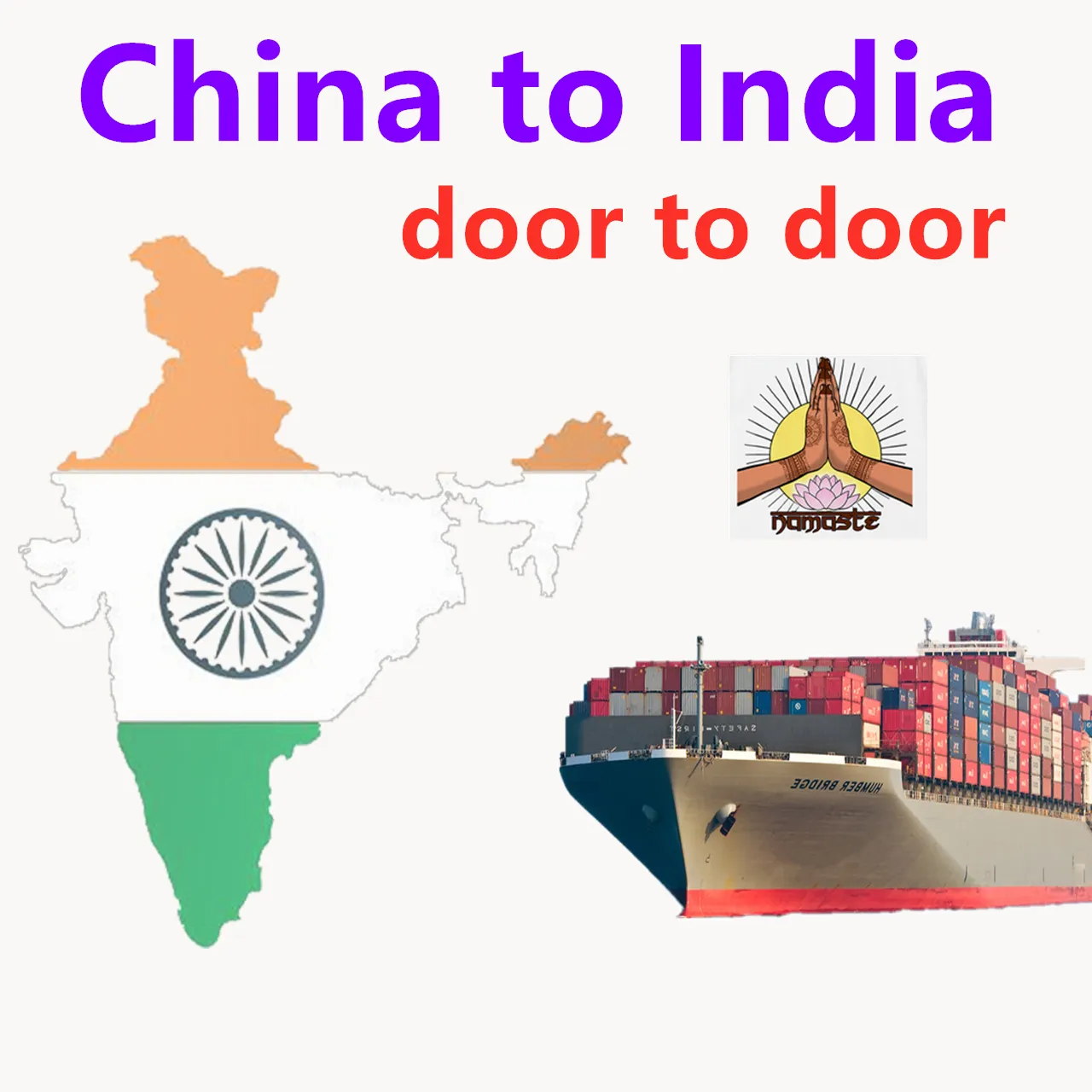 Cheapest Sea freight DDP shipping agent charges from China to India door to door with custom clearance service