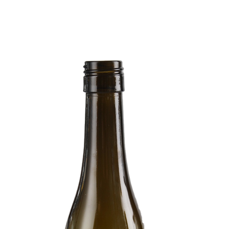 Wholesale big belly dark green red wine bottle champagne bottle 375ml empty wine bottle