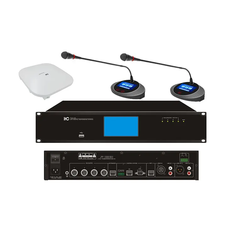 ITC WiFi Conference System Solution for Large Meeting Room All In One Wireless Audio Digital Discussion Conference Microphone