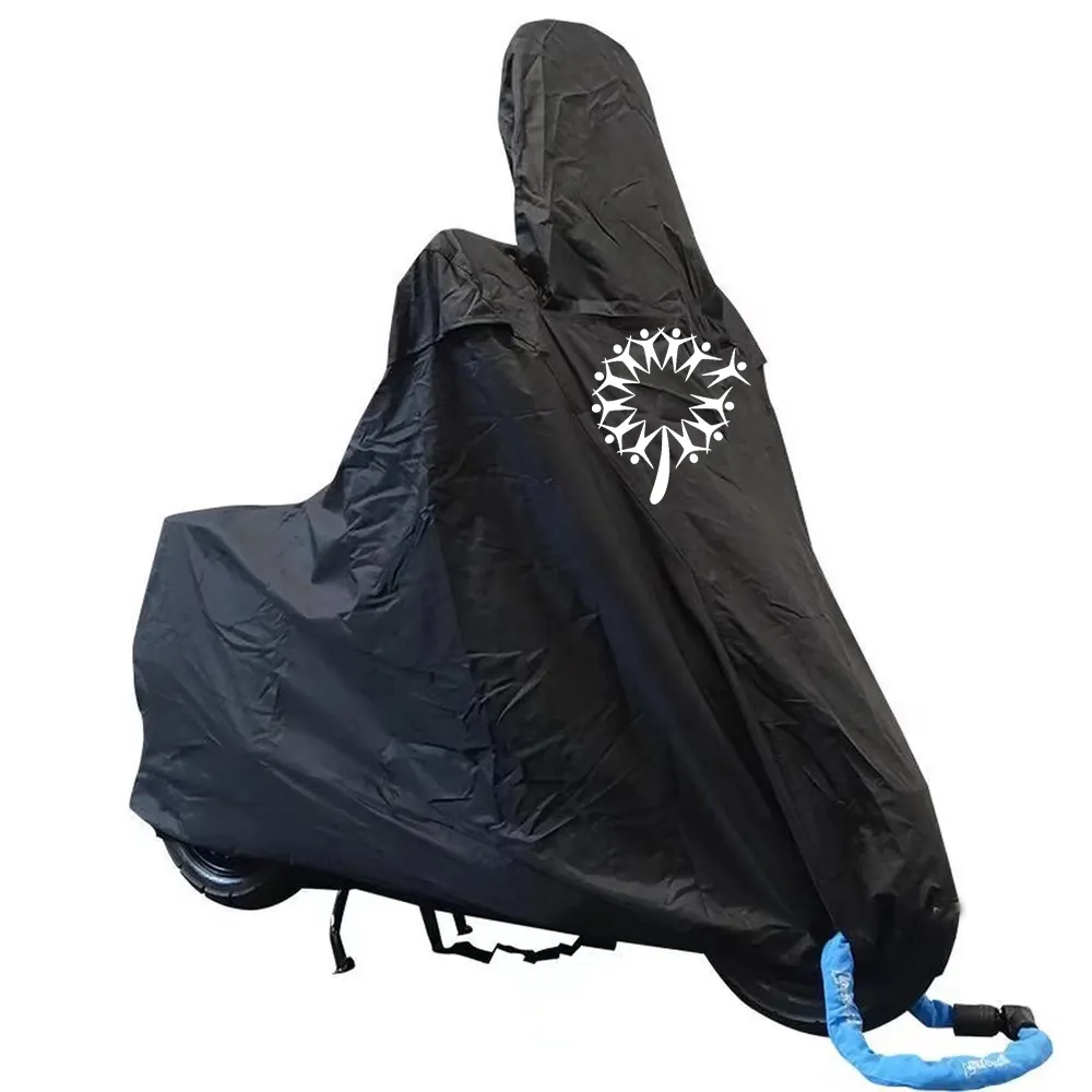 All Season Waterproof Outdoor Sun Dust Rain Snow Protection Motorcycle Rain Cover With Windshield Protection