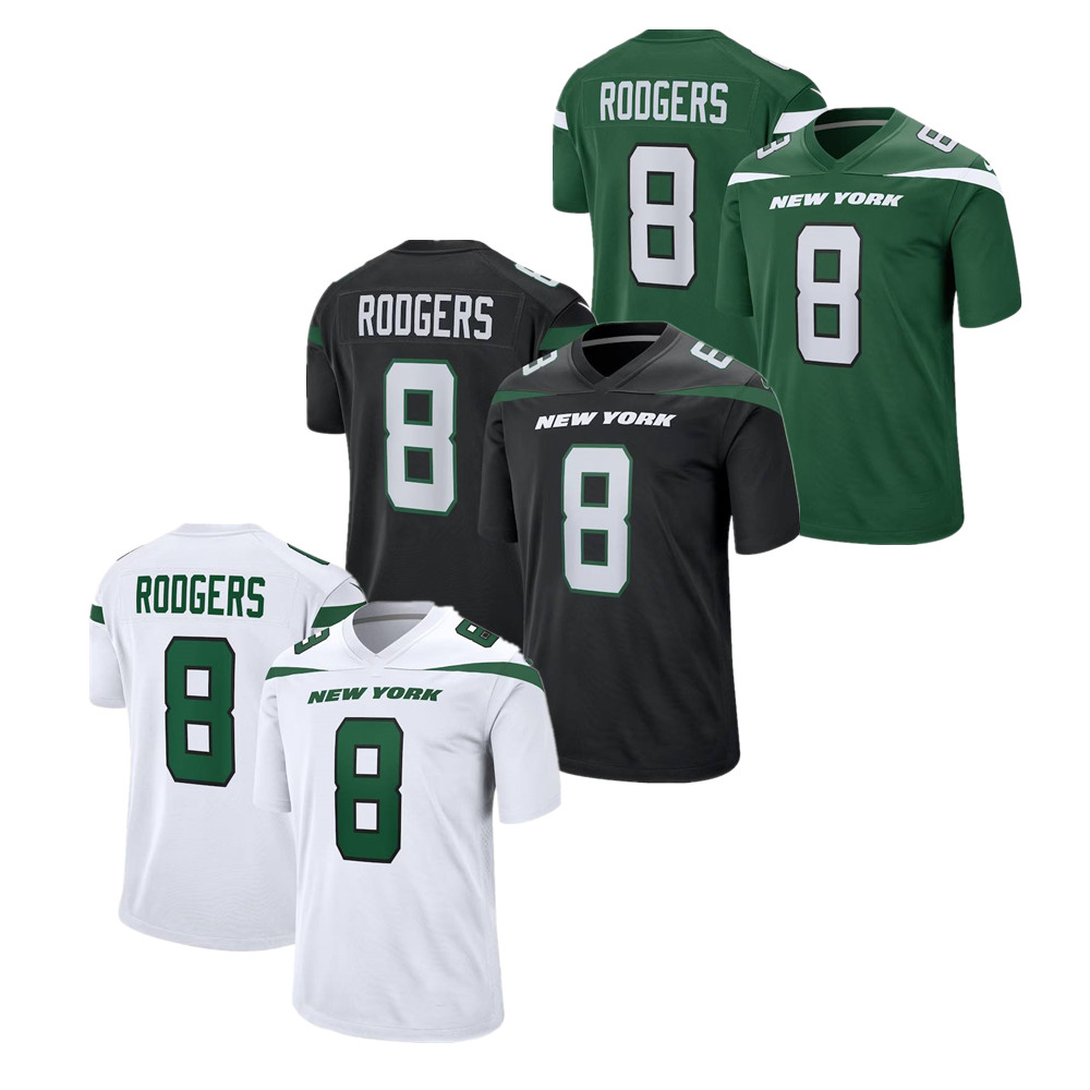 2023 мужчин Нью-Йорк 12 Aaron Rodgers американские футбольные майки