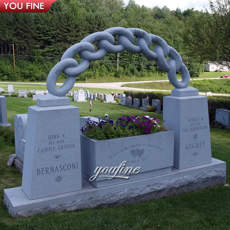Outdoor Hand Carved Stone Memorial Granite Marble Headstone Tombstone