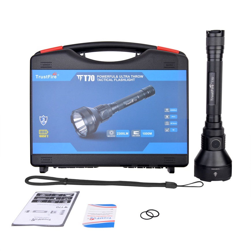 Trustfire T70 охотничий фонарь черный свет 1000 м тактический фонарик фонарь 1 км