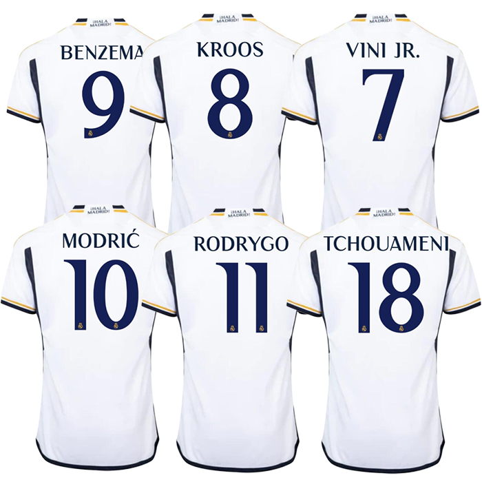 7 VINI JR  Madrid Soccer Jersey 2023 2024 Men Home  Sports T Shirts #11 RODRYGO Football Uniform