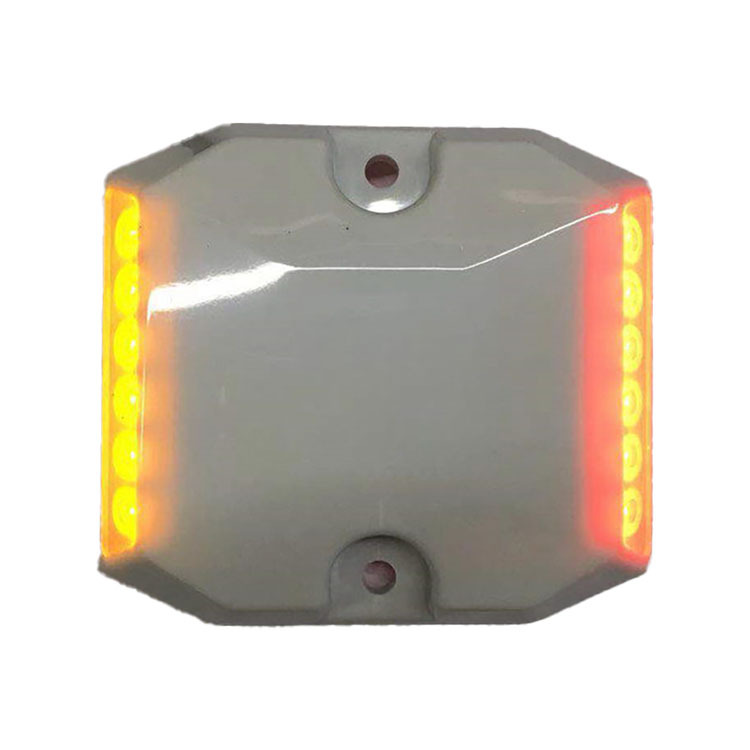 24V LED Active Road Stud Light Waterproof IP68 Tunnel Outline Sign Light Tunnel Induction LED Raised Road Sign