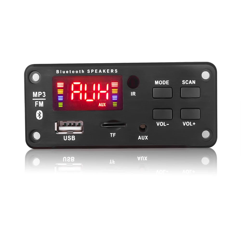 Автомобильный аудио USB TF FM радиомодуль с большим цветным экраном беспроводной 5 в 12 В MP3 WMA декодер плата mp3-плеер с дистанционным управлением