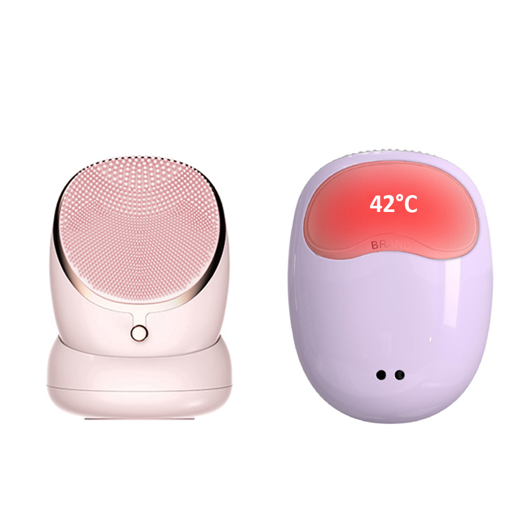 Facebrush heated silicone sonic face wash cepillo brosse de nettoyante nettoyage pour le visage escova facial cleansing brush