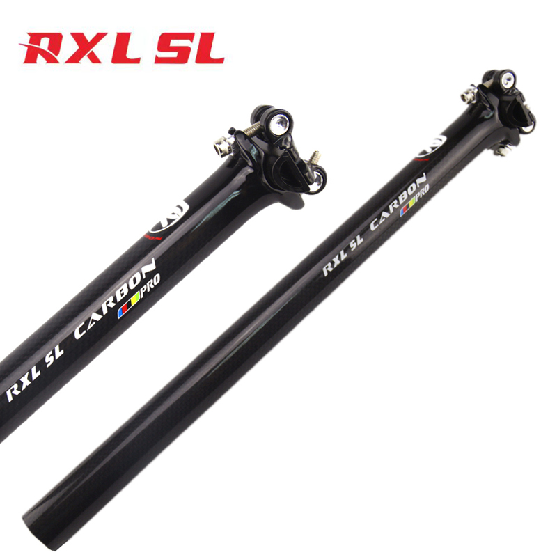 Карбоновые подседельные штыри RXL SL для дорожного/горного велосипеда, профессиональные подседельные штыри для горного велосипеда, черные глянцевые подседельные штыри 3K 27,2/30,8/31,6 для велосипеда