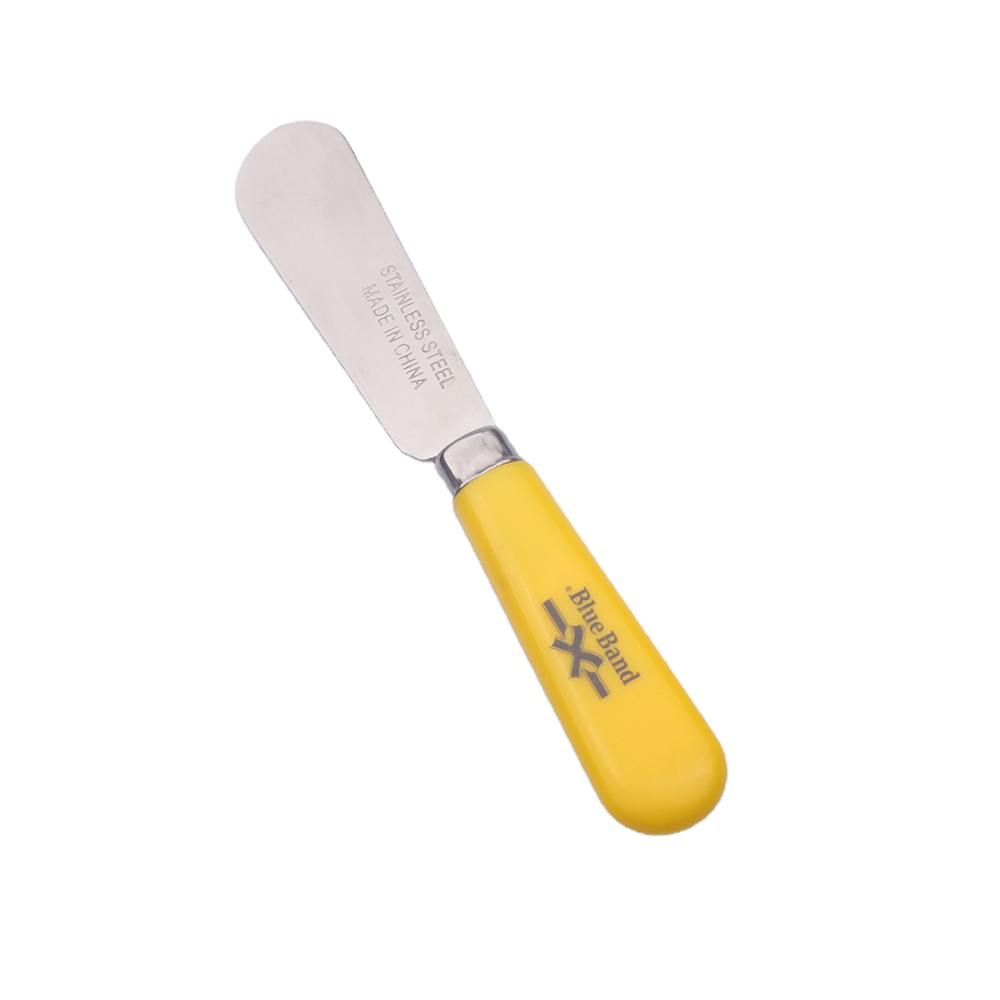 Promotional Imprinted Logo Custom Serrated Edged Stainless Steel Butter Knife Spreader For Cheese