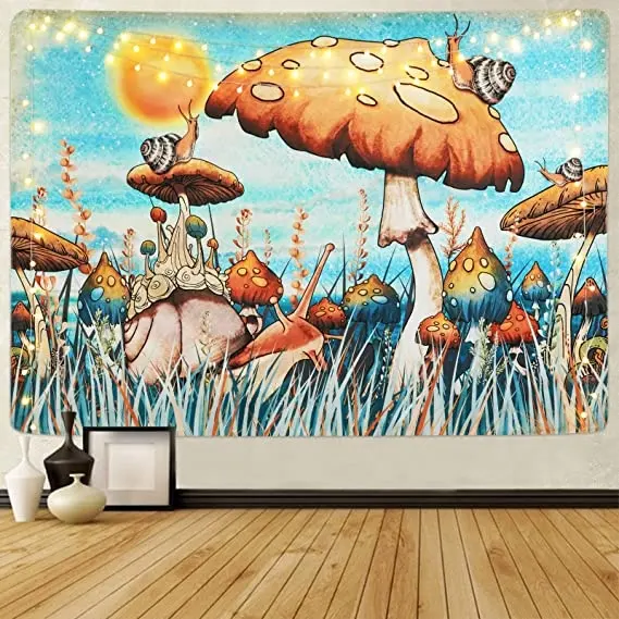 Factory Soft Flannel Digital Printed Tapestries Wall Decoration Sun And Moon Tapestry