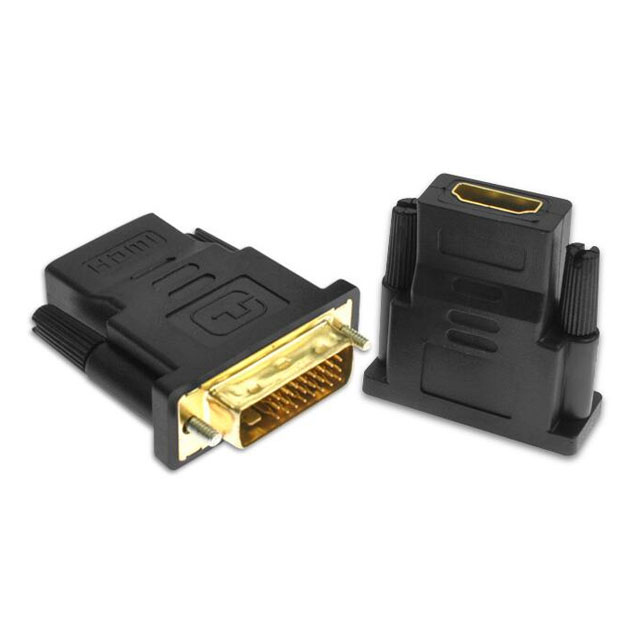 Позолоченный адаптер DVI-HDMI 1080P папа-мама