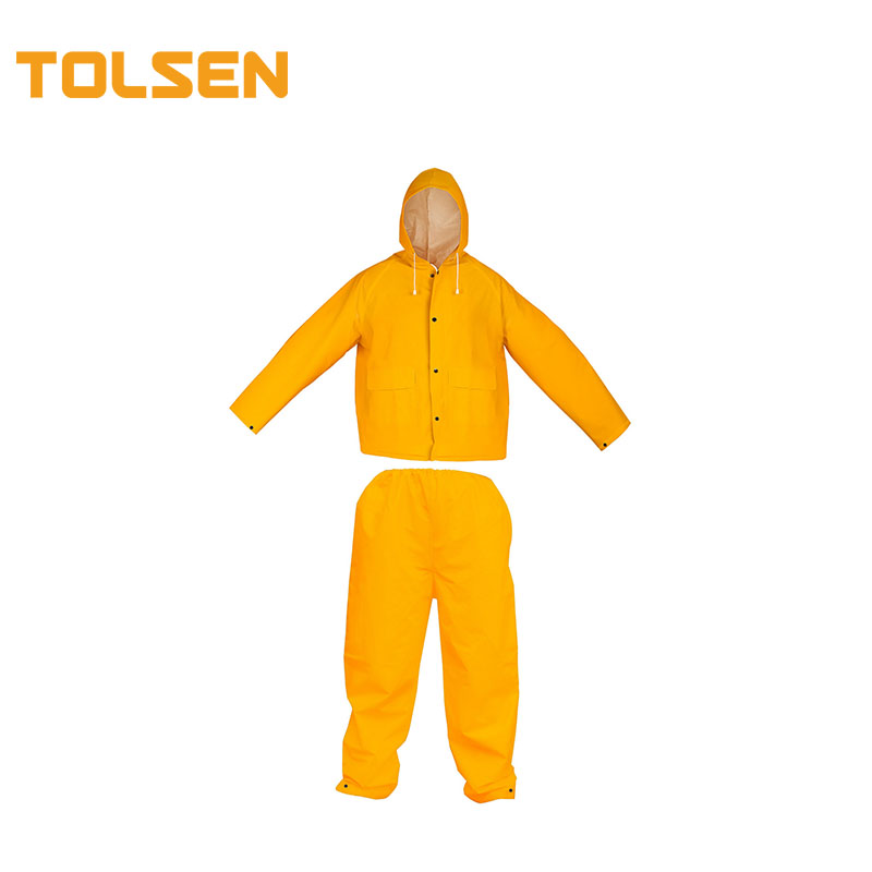 TOLSEN 45197 Pvc Yellow Motorcycle Rain Suit For Men