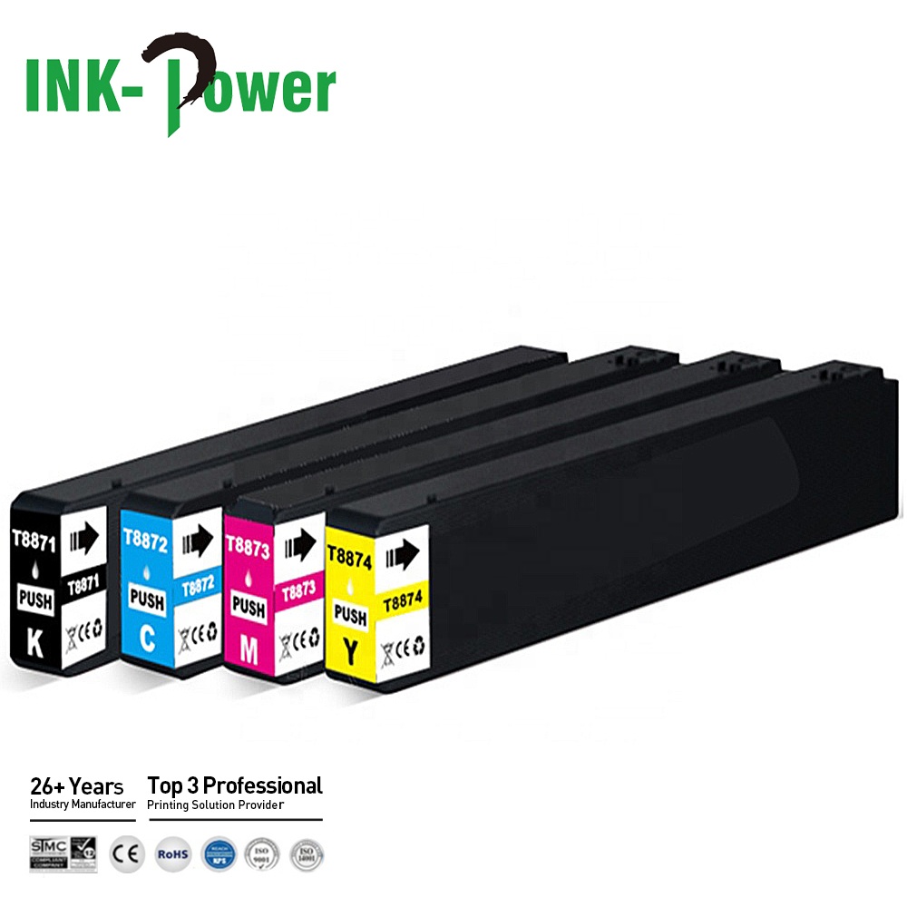 INK-POWER T887 T8871 T8872 T8873 T8874 Premium Compatible Color Inkjet Ink Cartridge for Epson WorkForce Enterprise WF-C17590