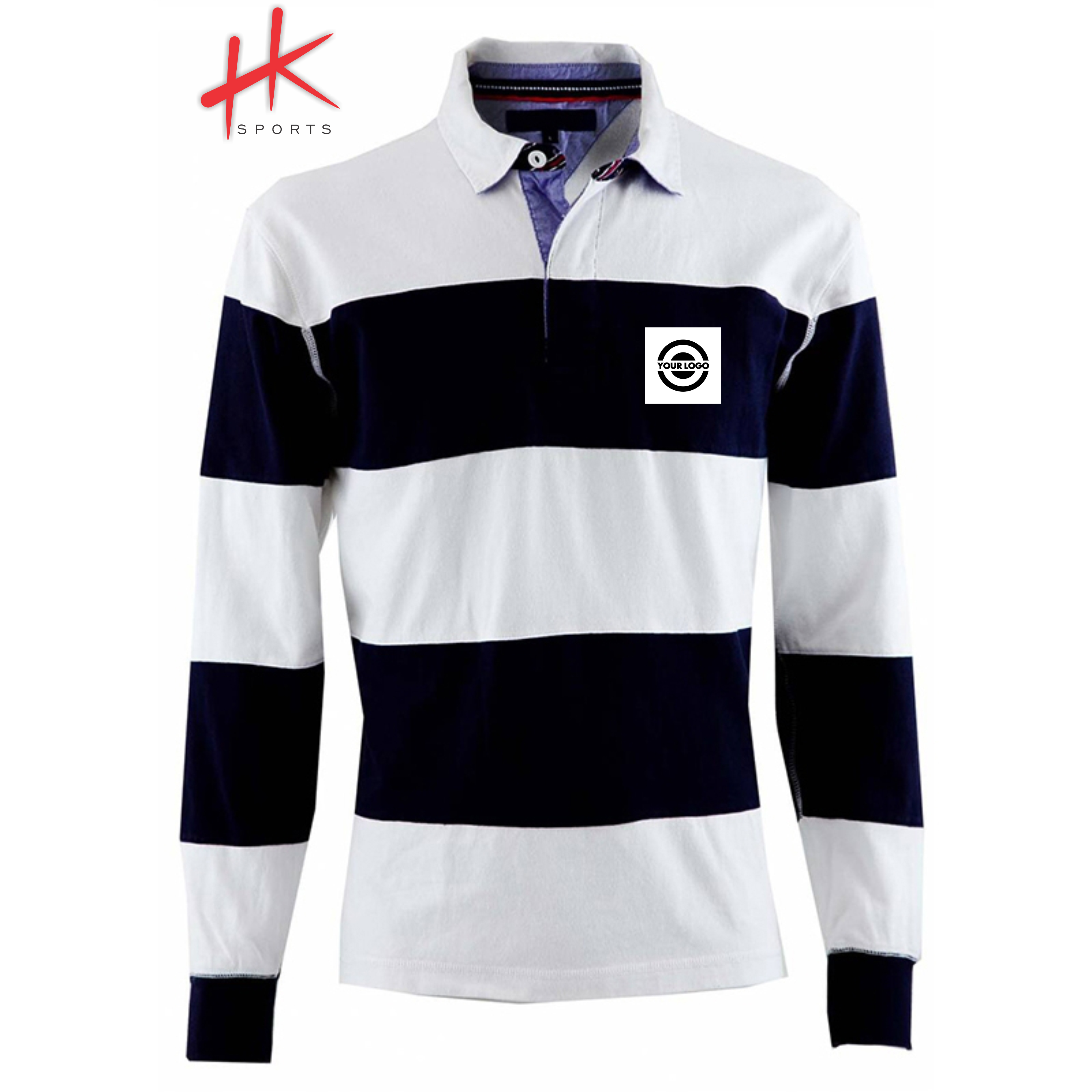 Top Quality Custom Made Heavy Fabric Rugby Long Sleeve Men Shirt Rugby Jersey