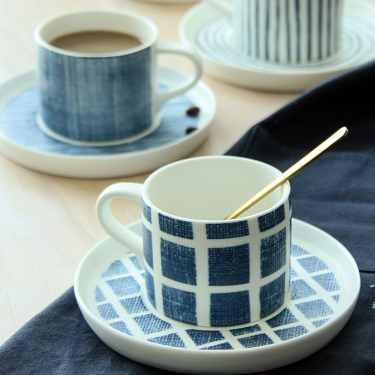 Creative Nordic Porcelain Mug Coffee Cup Set Ceramic Mug And Saucer For Souvenir