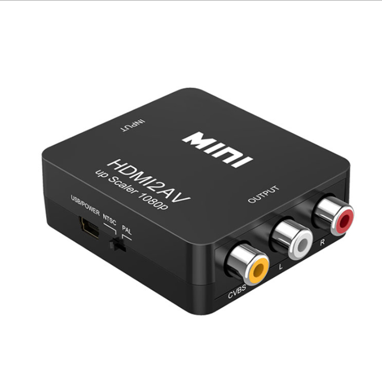 Высококачественный композитный адаптер HDTV 1080P 3 RCA CVBS mini hdmi в av аудио видео конвертер маленькая белая коробка мини hdmi2av av2hdmi