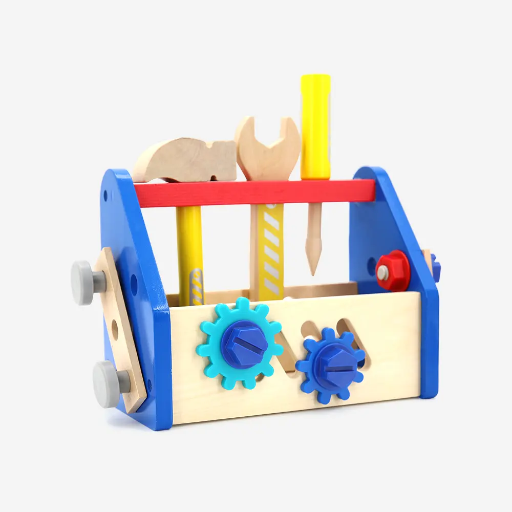 Boys Wooden Pretend Repair Tool Box Toy Montessori Toys Screw Driver Tool Box Toy Set For Kids