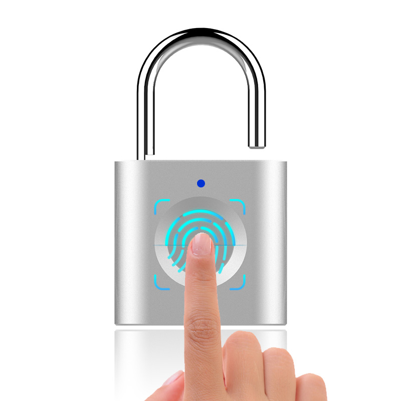 Good Quality Quick Unlock Fingerprint Padlock Anti-Theft Waterproof Smart Electronic Lock Rechargeable Fingerprint Smart Padlock