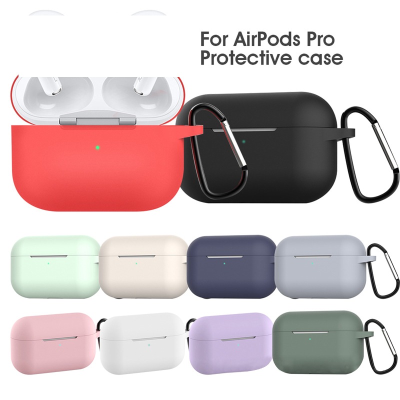 Защитный силиконовый чехол с крючком для AirPods Pro