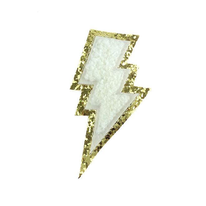 3M glue iron on embroidery glitter chenille light patch