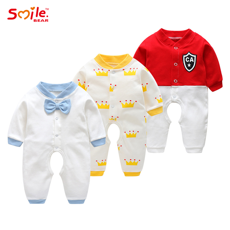 Прямая продажа с фабрики Smile Bear, Детская Слитная осенняя одежда с длинным рукавом для скалолазания, детская одежда из 100% хлопка