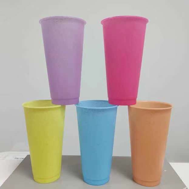 Fast Shipping 24oz 16oz Glitter Cups 20 Colors in Stock Black Clear Yellow Red BPA Free Cold Cups