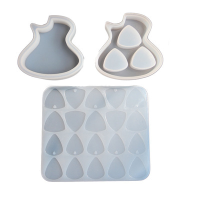W002 Hot sale Guitar Pick Storage Box Epoxy Mold Guitar Picks Play DIY Mirror Silicone Mold for Resin Craft