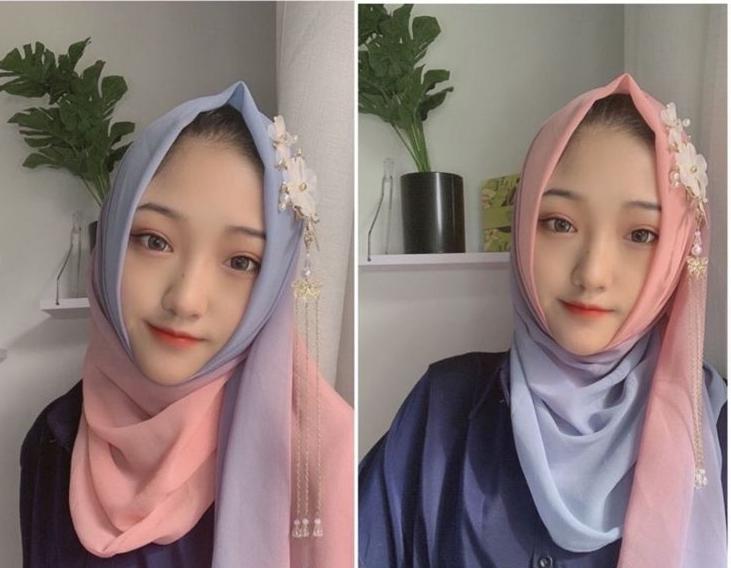 Fashion Gradient Color Scarf Chiffon Muslim Hijab Scarf Muslim Arab Hijab Muslim Women Hijab Scarf